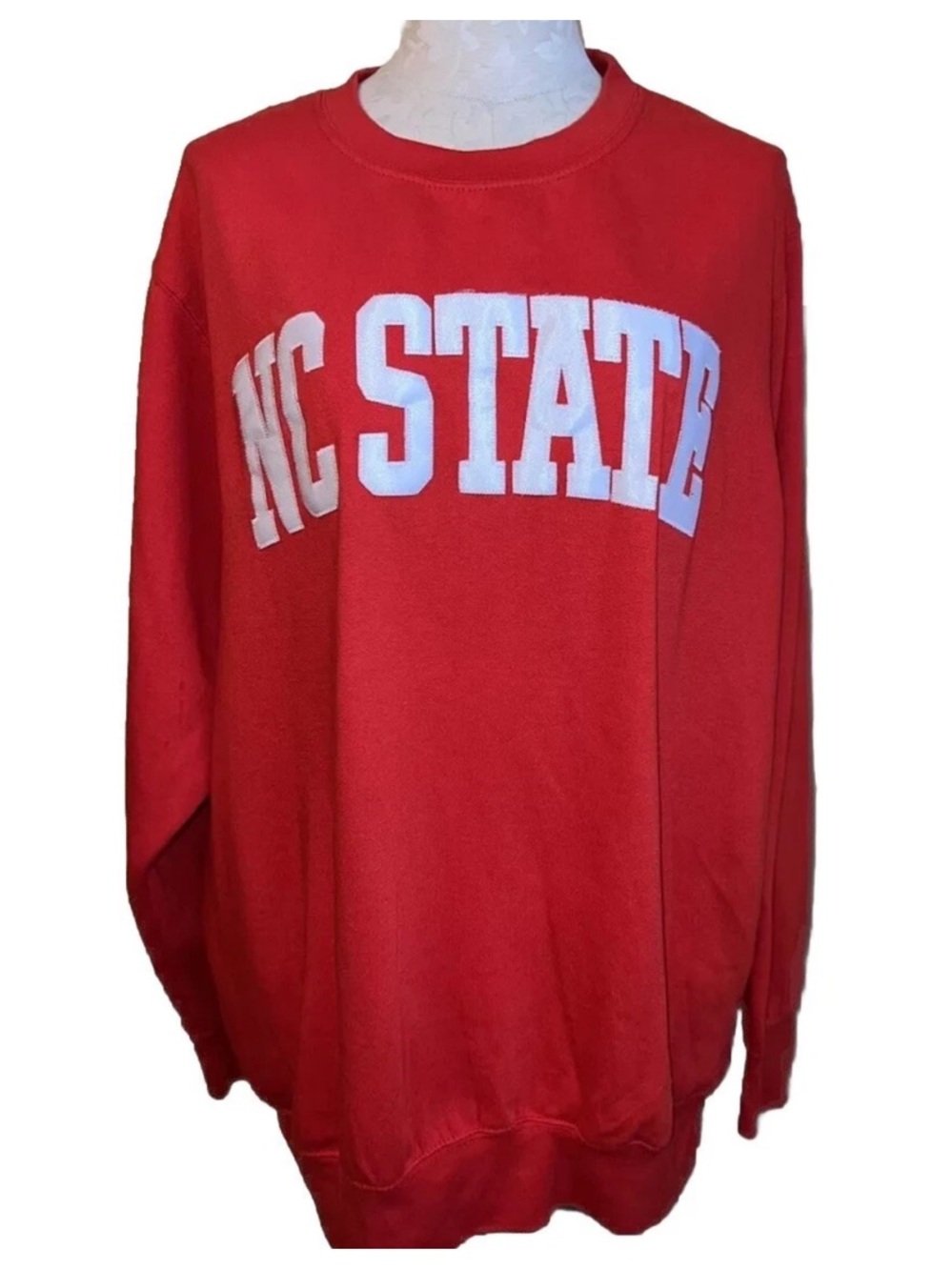 MV Sport NC State Wolfpack Arch Crewneck Sweatshirt Red XL Unisex Men Women
